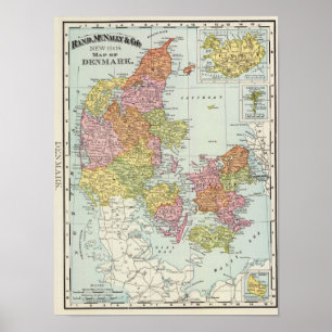 Danmark och Island Poster