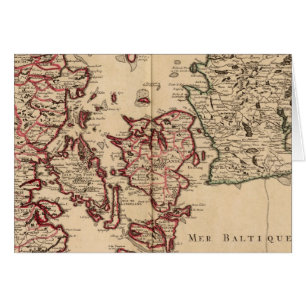 Danmark och Sverige Hälsningskort