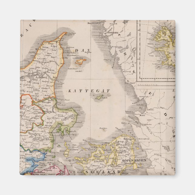 Danmark och Tysklanda Magnet (Framsidan)