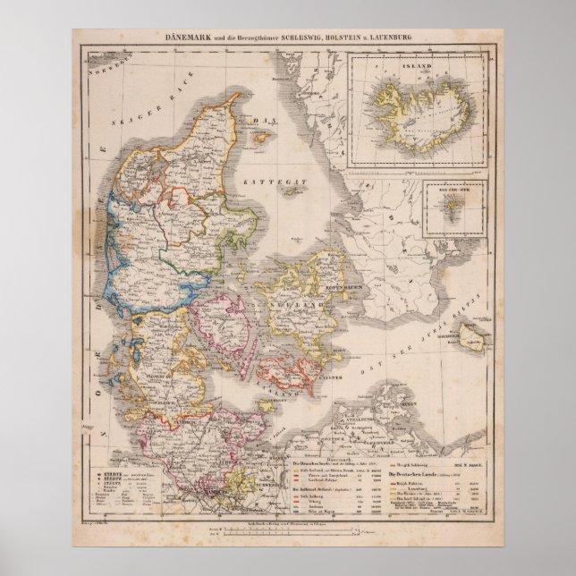 Danmark och Tysklanda Poster (Framsidan)