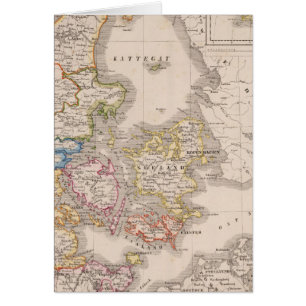 Danmark och Tysklandare Hälsningskort