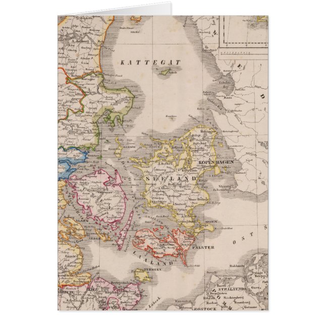 Danmark och Tysklandare Hälsningskort (Framsidan)