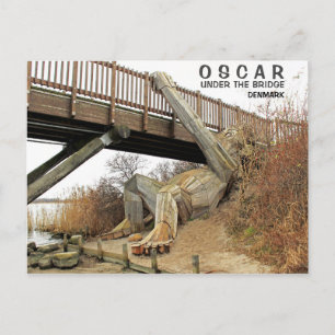 Danmark, Oscar under bron Postcard! Vykort