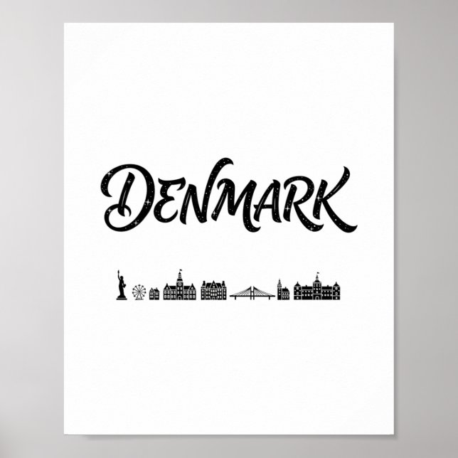 Danmark Panorama Resa Semester Outfitter  Poster (Framsidan)