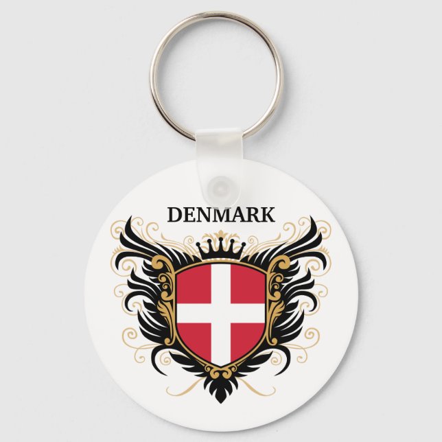 Danmark [personalisera] nyckelring (Framsida)