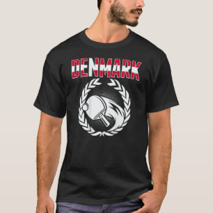 Danmark Ping Pong Stolta Danska Bordtennis Suppor T Shirt