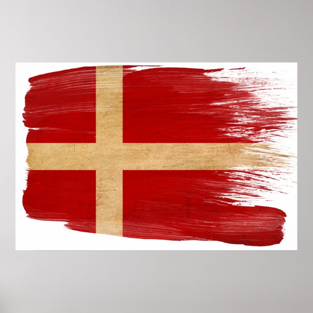 Danmark Poster Flagga (Framsidan)