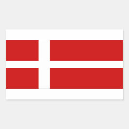Danmark Rektangulärt Klistermärke