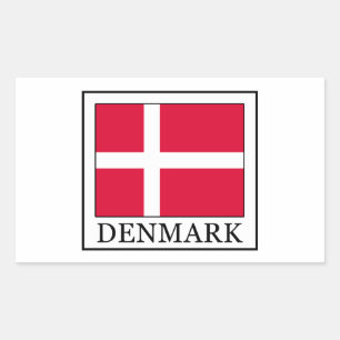 Danmark Rektangulärt Klistermärke