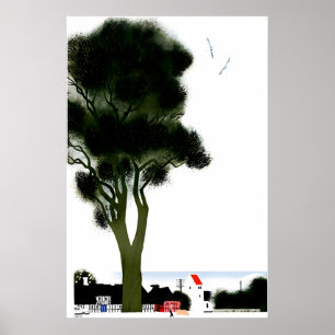 Danmark Resa Poster Dansk Konst Prin