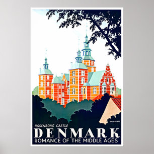 Danmark Resa Poster Dansk Konst Prin