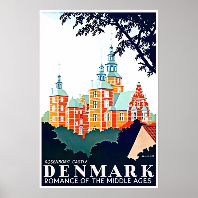 Danmark Resa Poster Dansk Konst Prin (Framsidan)