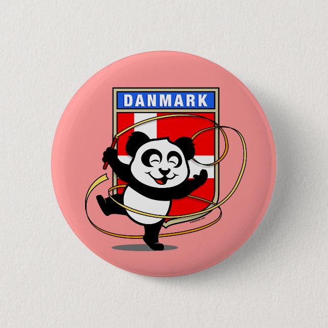 Danmark Rhythmic Gymnastics Panda Knapp (Framsida)