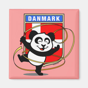 Danmark Rhythmic Gymnastics Panda Magnet
