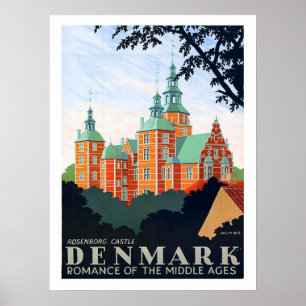 Danmark, Rosenborg castle, medeltida romantik Poster