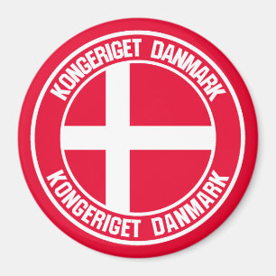 Danmark Round Emblem Magnet
