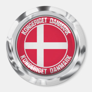 Danmark Round Emblem Magnet