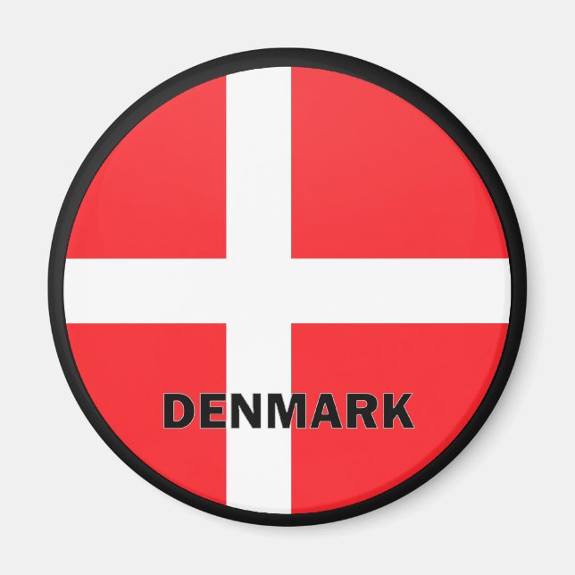 Danmark Roundel quality Flagga Magnet (Framsidan)