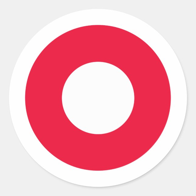 Danmark Roundel Runt Klistermärke (Framsida)