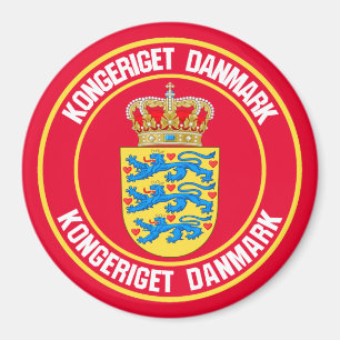 Danmark rundaEmblem Magnet