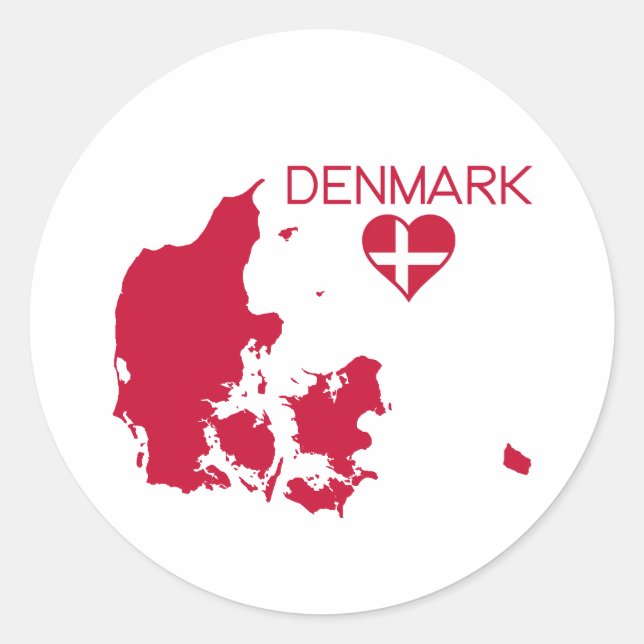 Danmark Runt Klistermärke (Framsida)