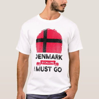 Danmark säger att jag måste gå till Danes Flagga H T Shirt