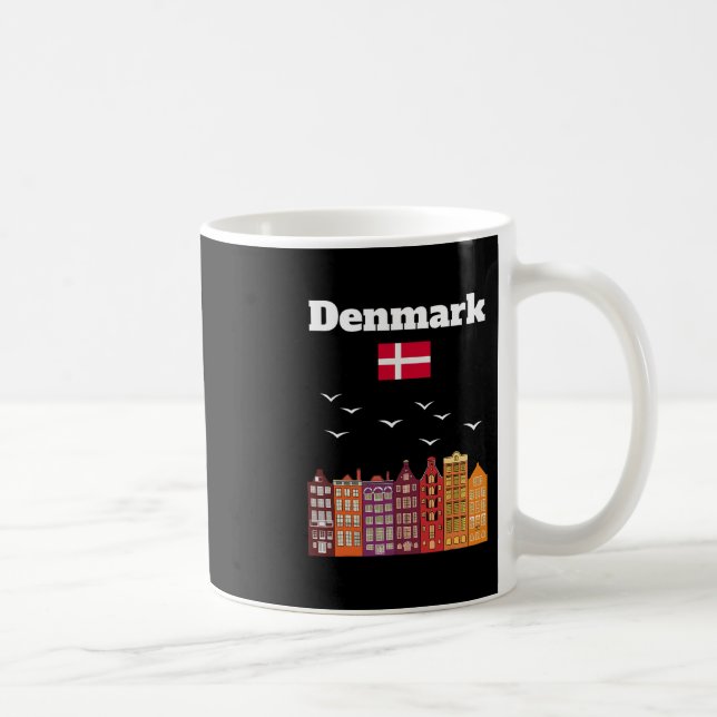 Danmark Semester Älskare Resa Souvenir Danska Flag Kaffemugg (Höger)