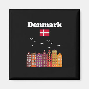 Danmark Semester Älskare Resa Souvenir Danska Flag Magnet