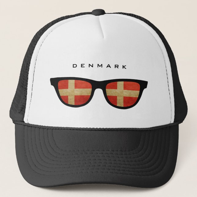 Danmark Shades anpassningsbar hat Truckerkeps (Framsida)