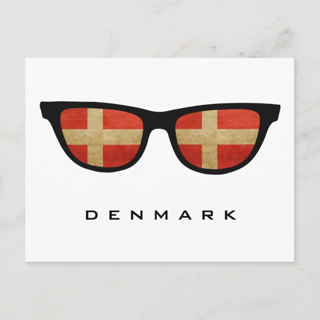 Danmark Shades anpassningsbar text & färg vykort (Framsida)