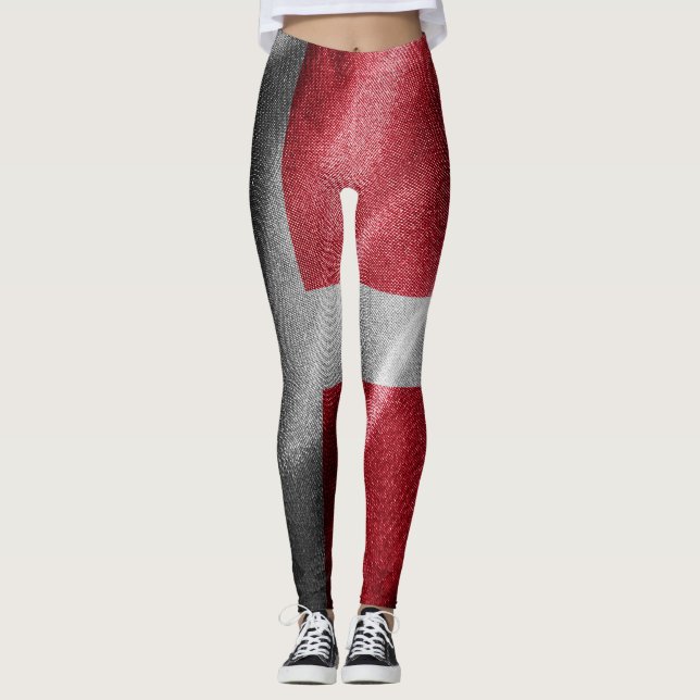 Danmark silke flagga leggings (Framsida)