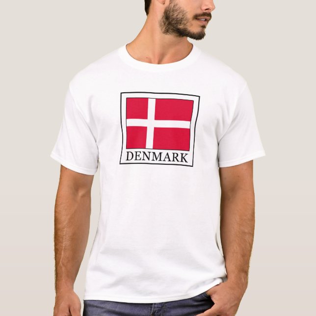 Danmark-skjorta T-shirt (Framsida)