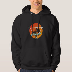 Danmark Sol Formad Triangel Med Palmer Hoodie