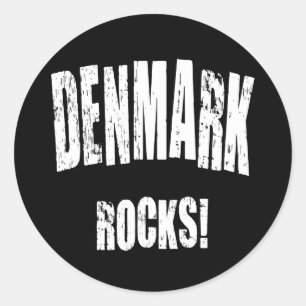Danmark Sten! Runt Klistermärke
