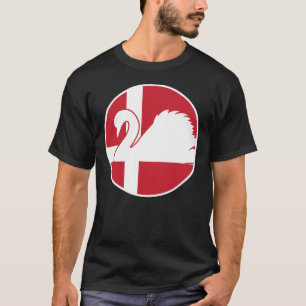 Danmark Svan Dansk Flagga T Shirt