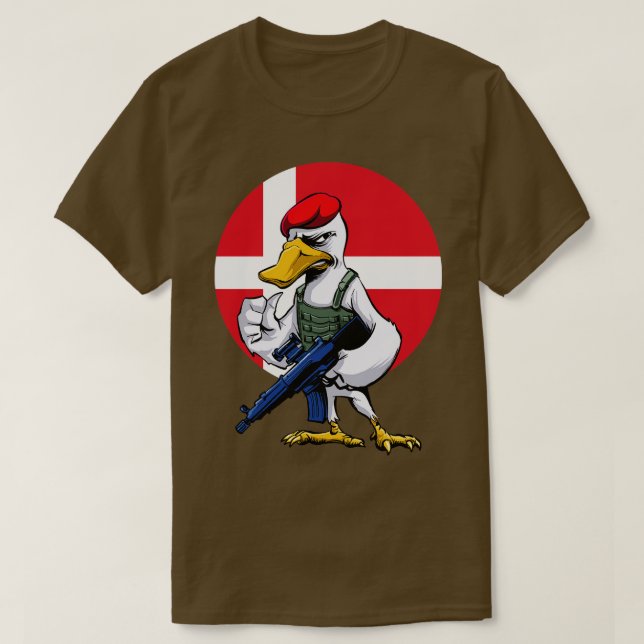 Danmark Svan Trooper T Shirt (Design framsida)