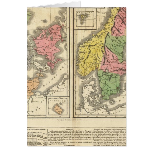 Danmark, Sverige och Norge Hälsningskort (Framsidan)