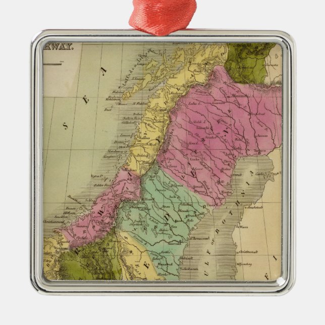 Danmark, Sverige och Norge Julgransprydnad Metall (Framsidan)