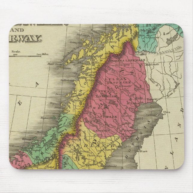 Danmark, Sverige och Norge Musmatta (Framsidan)