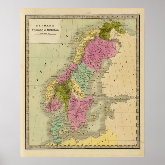 Danmark, Sverige och Norge Poster (Framsidan)