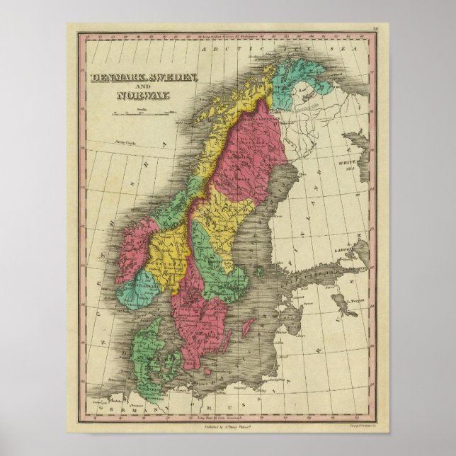 Danmark, Sverige och Norge Poster (Framsidan)