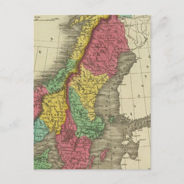 Danmark, Sverige och Norge Vykort (Framsida)