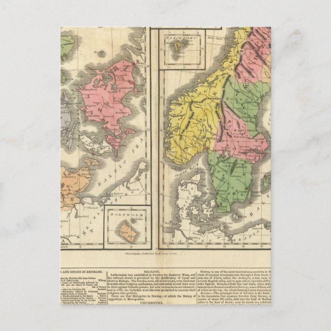 Danmark, Sverige och Norge Vykort (Framsida)