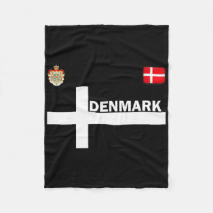 Danmark Tröja-flagga Jersey Fotboll T-shirt-resa-f Fleecefilt