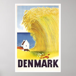 Danmark Tryck Resa Affisch Dansk Konst (XR823)a
