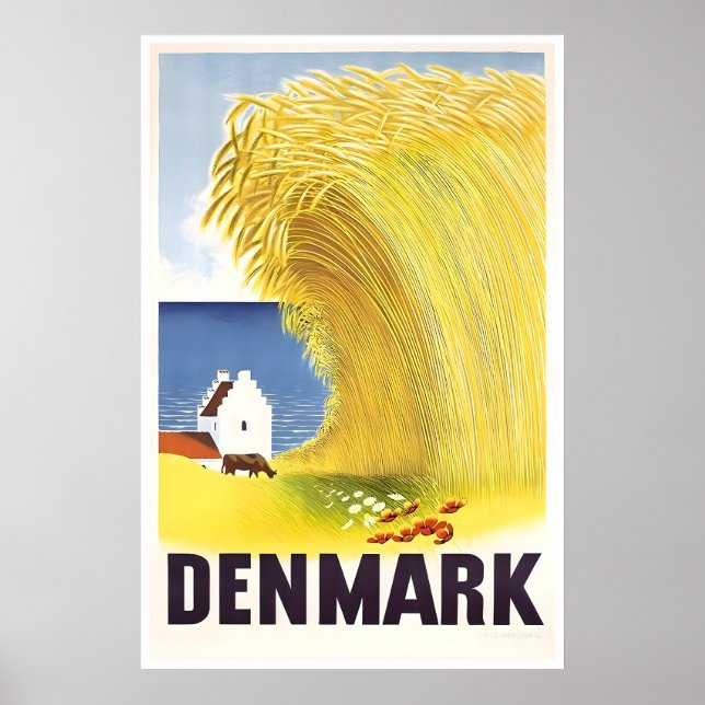 Danmark Tryck Resa Affisch Dansk Konst (XR823)a (Framsidan)