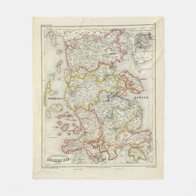 Danmark Tyskland 2 Fleecefilt (Framsidan)