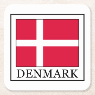 Danmark Underlägg Papper Kvadrat