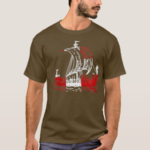 Danmark Viking Danish Flagga Vikings Danmark T Shirt