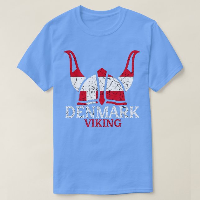 Danmark Viking Helmet T Shirt (Design framsida)